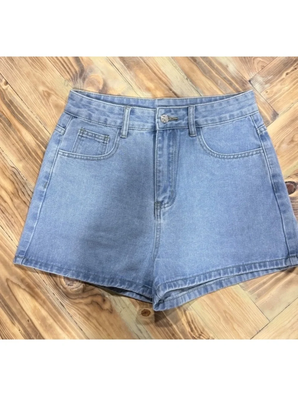 Denim Bow Pocket Shorts